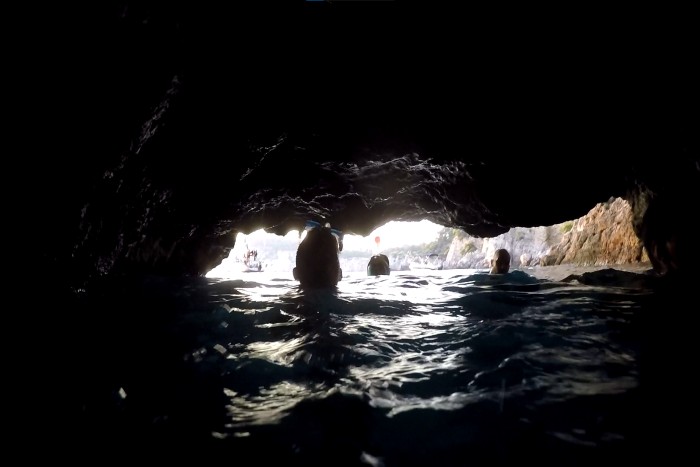 Inside blue cave again