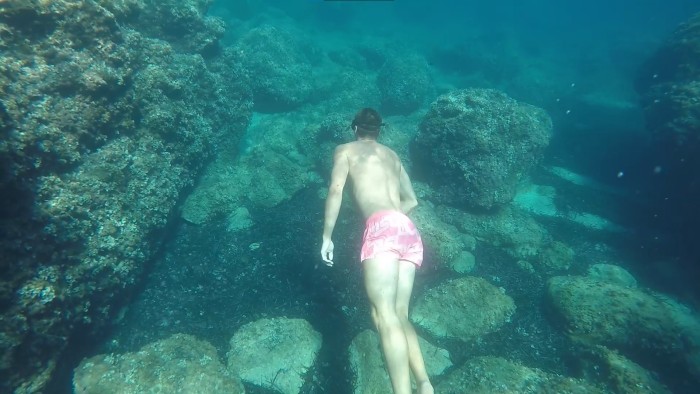 Snorkeling at the three green caves 2