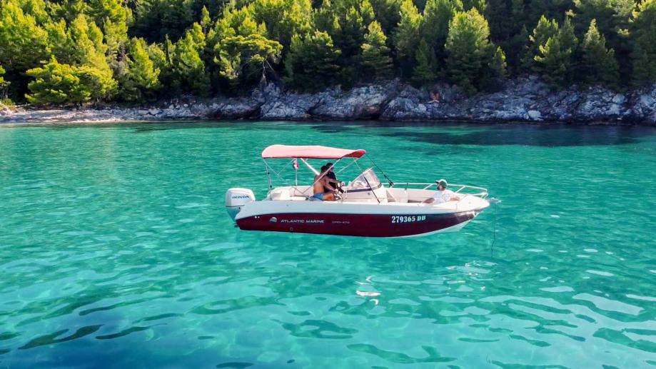 Our boat in the Sikirica cove
