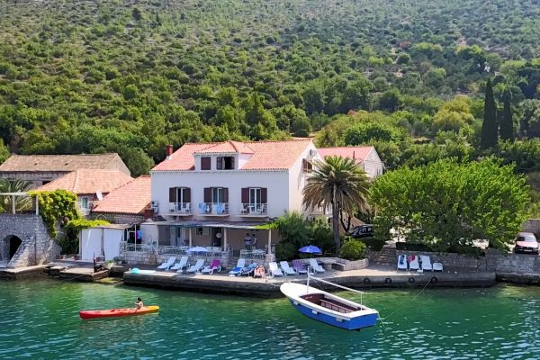 House Tereza and it's waterfront as seen from the sea
